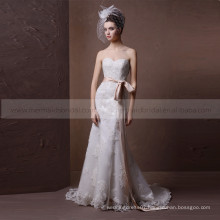 Stunning Design Mermaid Heart Shape Exquisite Applique Lace & Beads Wedding Dress With Sash